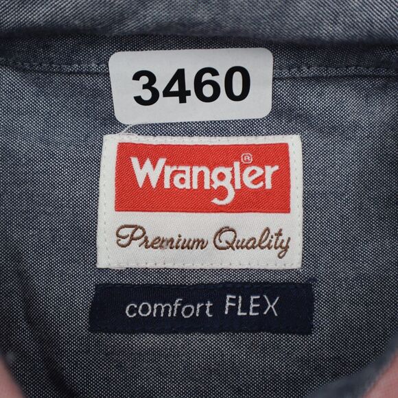 Wrangler Shirt Mens XL Extra Red Western Hike Outdoor Flex Workwear Button Up B1 - Picture 2 of 15